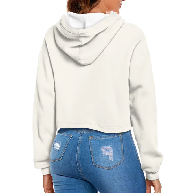 9 tribes crop hoodie