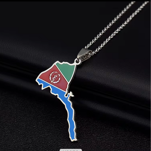 Eritrea map (With flag colors)